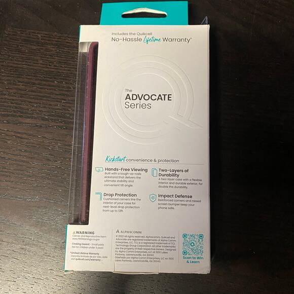 New QUIKCELL GrandAdvocate Kickstand Case for TCL Stylus 5G Very Berry - Picture 3 of 3